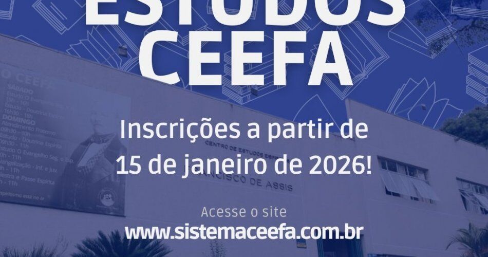 Quer estudar o Espiritismo no CEEFA?