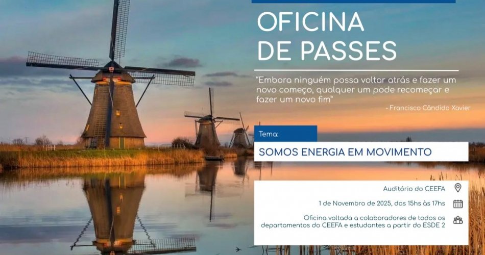 Oficina de Passes reúne colaboradores em reflexão sobre energia e renovação espiritual