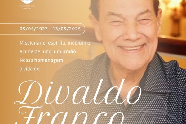 Divaldo Franco retorna à pátria espiritual e deixa legado eterno de luz e serviço