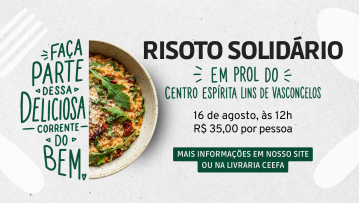 CEEFA promoverá mais uma edição do Risoto Solidário em benefício do Centro Espírita Lins de Vasconcelos