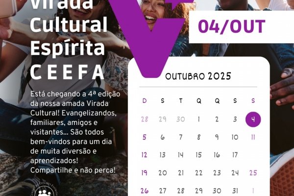 Vem aí a 4ª edição da Virada Cultural Espírita
