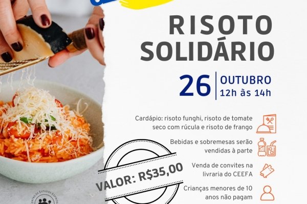 Risoto Solidário em prol da reconstrução do CETST